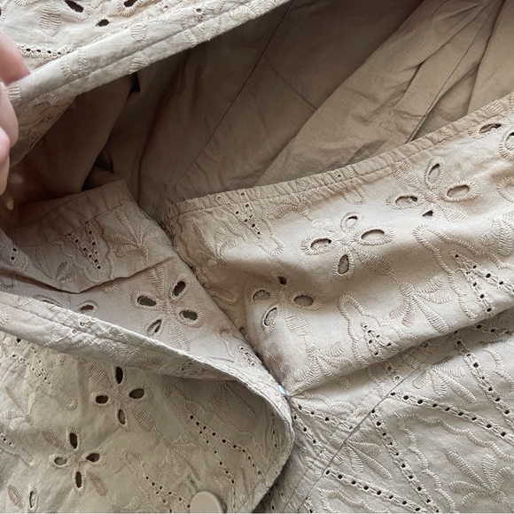 INC Brown Eyelet Puff Sleeve Mini Wrap Dress - Picture 11 of 11